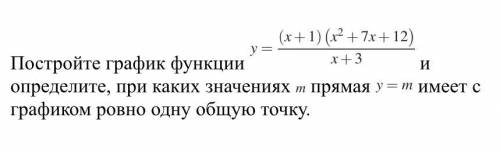 Постройте график функции и определите, при каких значениях прямая имеет с графиком ровно одну общую