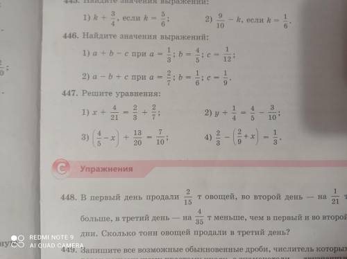 номер 447 примеры (3,4)