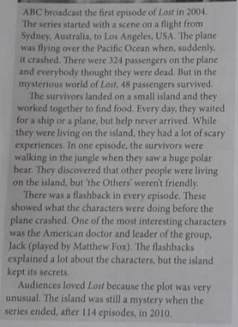 ответьте на вопросы по тексту 1.How did the passengers survive on the island?2.What were the survivo