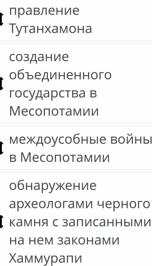 Расставь события в правильной хронологической последовательности правление туханматова​