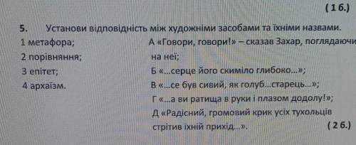 Установити відповідність Захар беркут 7клас​