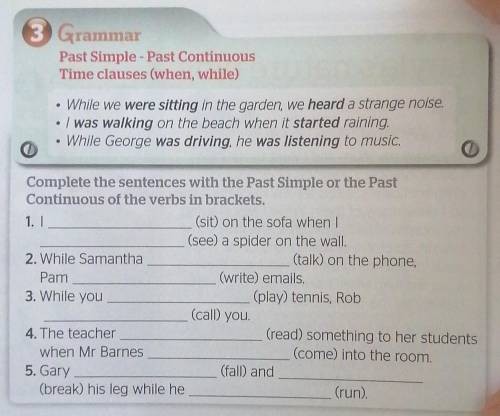 Complete the sentences with the Past Simple or the PastContinuous of the verbs in brackets.​