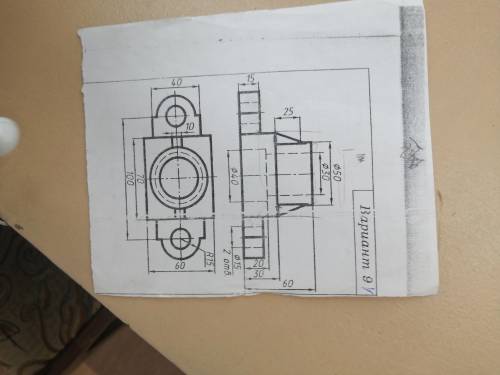 построить 3 вид вид слева