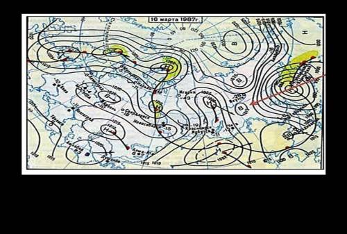 Определите область атмосферного давления в городе Москва по синоптической карте (рисунок). В) Опреде