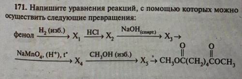 напишите реакции. Химия, 10 класс, органика​