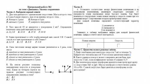 Контрольная по физики