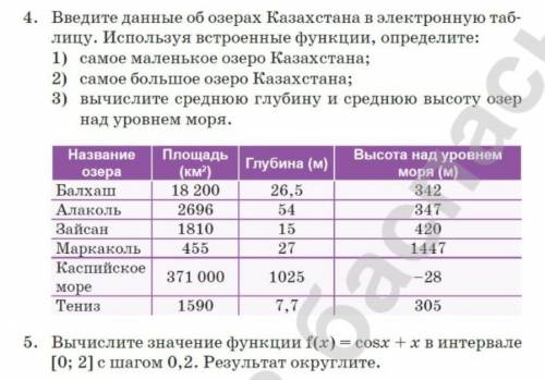 5. вычислим значение функции f(x) = cosx + в интервале [0; 2] е шагом 0,2. результат округлите​