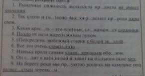 Распределите данные предложения по группам. В первую выпиши те, в которых подчеркнутое слово/словосо