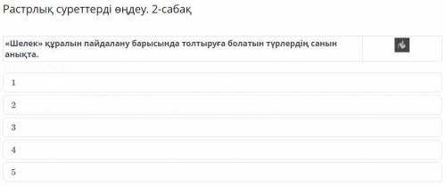 Растрлық суреттерді өңдеу. 2-сабақ Шелек құралын пайдалану барысында толтыруға болатын түрлердің с