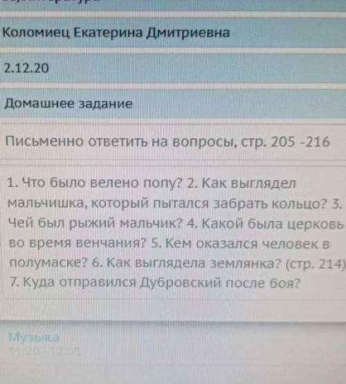 с вопросами по роману Дубровский. ​