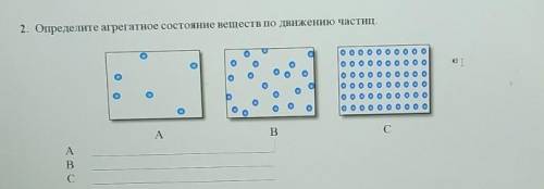 2. Определите агрегатное состояние веществ по движению частиц. шуооBAABС​