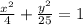 \frac{x^{2}}{4} +\frac{y^{2} }{25} =1