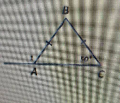На рисунке отрезок AB равен отрезку BC угол C равен 50 градусам Чему равна градусная мера угла​