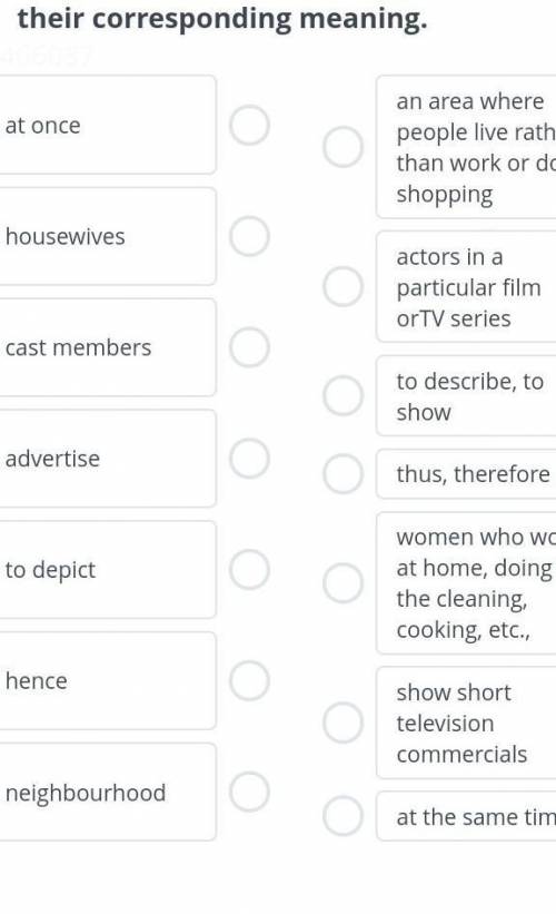 Match words from the text to their corresponding meaning​