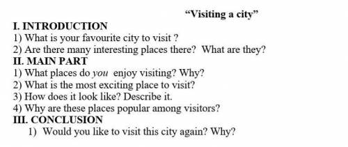 I. INTRODUCTION 1) What is your favourite city to visit ?2) Are there many interesting places there?