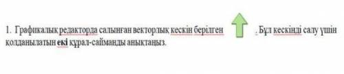 1.Графикалык редакторда салынган векторлык кескин берилген.Бул кескинди салу ушин колданылатын еки к