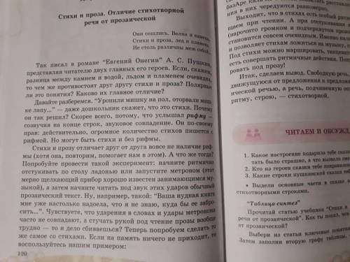 Прочитай статью из учебника Стихи и прозы Выбери из статьи ключевые понятия и определения.Затем за