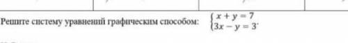 решить систему уравнений графическим желательно с графиком,а не просто точки написать​