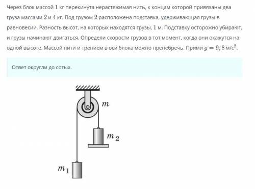 Задача по физике с блоком.