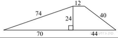 найдите площадь трапеции, изображённой на рисунке