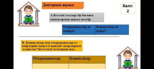 Кестени толтыру 3 сынып