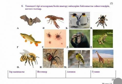 биология, ​ (зәр қышқылы - мочевая кислота)(нәсіпнәр- это типа млекопитающее