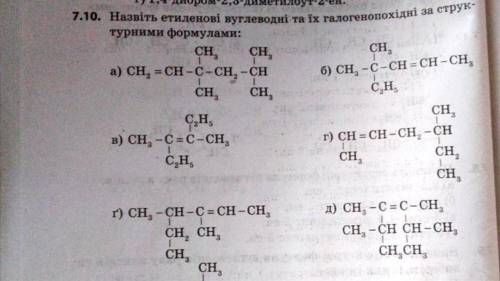 Написать 6 названий структурних формул. Всё написано на скриншоте