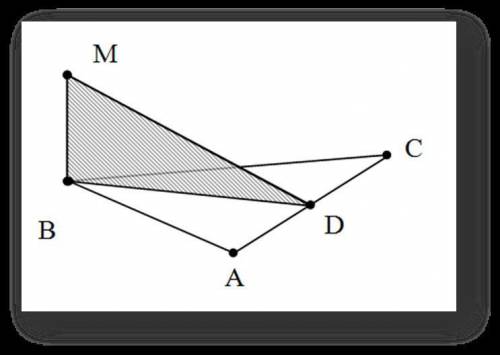 Відрізок МВ ‒ перпендикуляр до площини правильного трикутника АВС, МВ=АВ, точка D ‒ середина АС. Зап