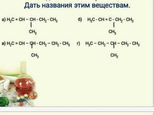 Дать названия этим веществам.​