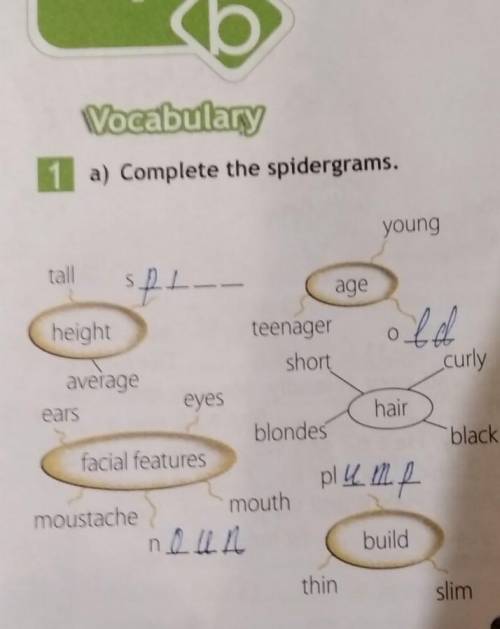 Complete The spidergrams​