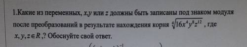 1.Какие из переменных, х,у или z должны быть записаны под знаком модуля после преобразований в резул