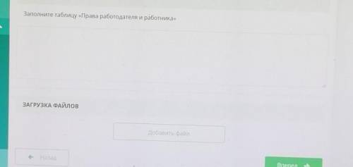 ЗАДАНИТЕ INo2 ТЕКСТ ЗАДАНИЯЗаполните таблицу «Права работодателя и работника»ЗАГРУЗКА ФАЙЛОВДобавить