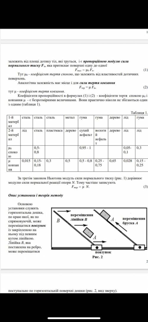 Фізика. 10 класЛабораторна робота №1.6Визначення коефіцієнта тертя ковзання