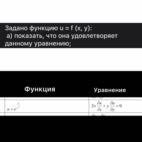 показать, что функция удовлетворяет уравнению.