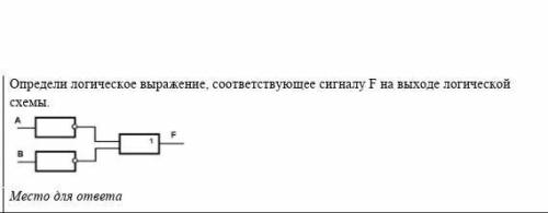 Текст задания Определи логическое выражение, соответствующее сигналу F на выходе логической схемы.