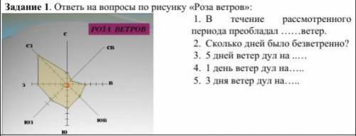 Роза ветров. ответьте на вопросы