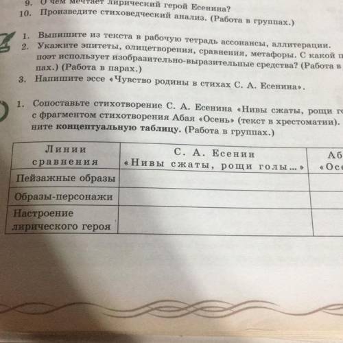 Номер 3) Напишите эссе «Чувство родины в стихах С.А.Есенина».