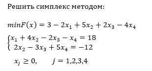 Решить симплекс метод (искусственного базиса)