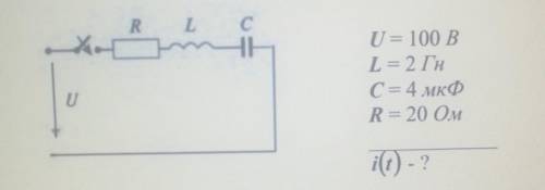 Рассчитайте переходный процесс в цепи с последовательным соединением элементов R, L, C и постройте г