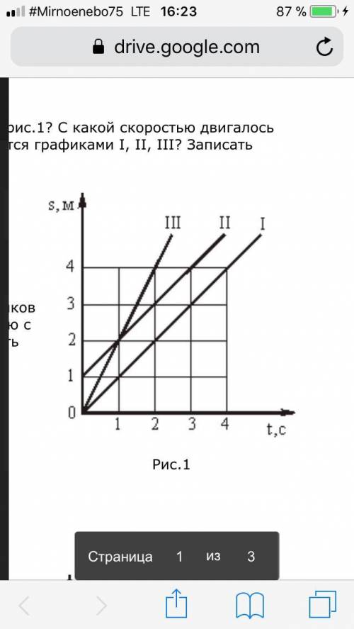 Какому виду движения соответствует каждый график, С какой скоростью двигалось тело, для которого зав