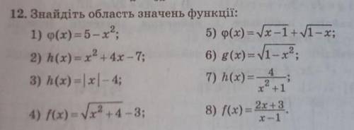 Знайдіть область значень функціїдо ть будь ласка ​