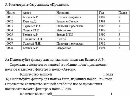 Рассмотрите базу данных Продажи​