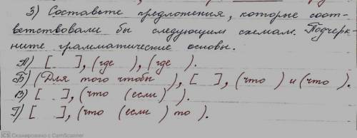 Составьте сложноподчинённые предложения которые соответствовали бы следующим схемам. А) ( Для того ч