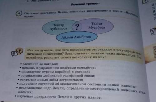 2. Упр. 6, упр. 152. Составьте диаграмму Венна, используя информацию в тексте «Народные герои». Как