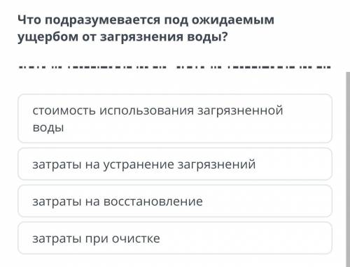 Что подразумевается под ожидаемым ущербом от загрязнения воды?​