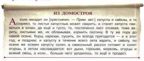 Помгите Вопросы к тексту Из домостроя 1. О каких видах хозяйственной деятельности говорится в текс