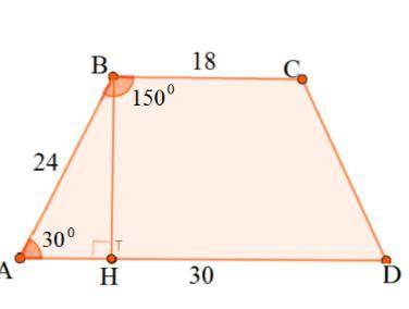 с алгеброй Основания трапеции равны 18 и 30, боковая сторона, равная 24, образует с одним из основан