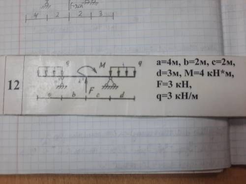 Техническая механика! Построение эпюр поперечных сил и изгибающих моментов для балки с подбором сече