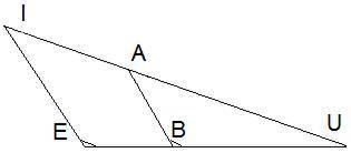 Дан рисунок и к нему запись: AB∥EI . Является ли данная запись правильной? Неверно Верно