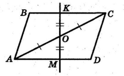 На рисунке AO=OC MO=OK AD=BC Докажи что треугольник ABC=треугольник AD